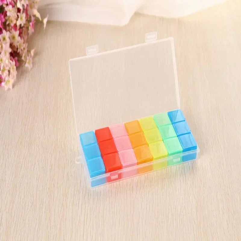 Pill Storage Box 7 Days Medicine Box Weekly Tablet Holder Storage Organizer Container Case Pill Box Splitters Weekly 7 Day 21