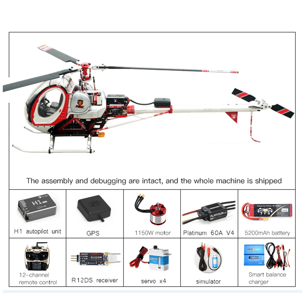 Upgraded Jczk 300c 470l Dfc 6ch Scale Rc Helicopter Rtf Onekey Return