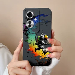 Pink Love Heart Cartoon Style Liquid Shockproof Silicone Soft Phone Case for Oppo Reno11F 5G (TYB471)