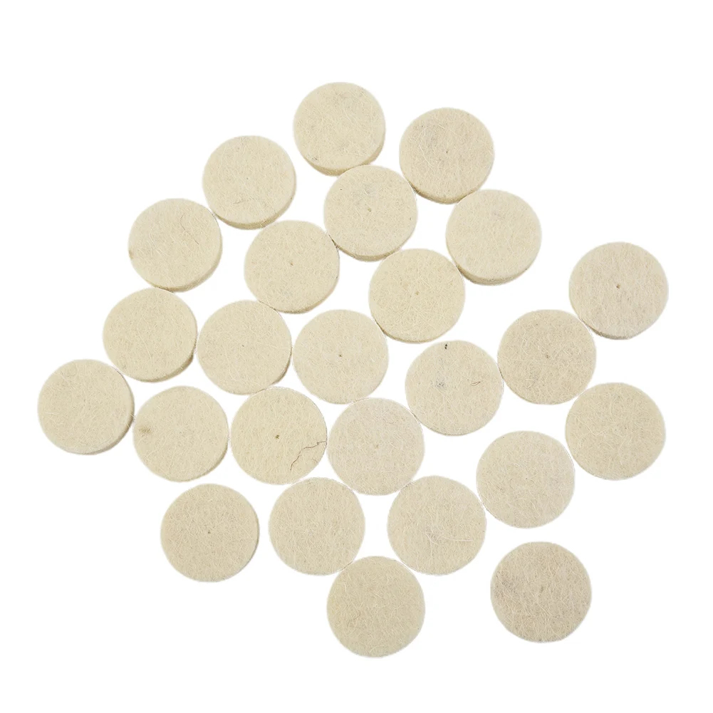 

50x 25mm Felt Round Polishing Wheels Wheel+2x Mandrel For Rotary Tool Beige 38mm Polishing Buffing Durable High quality