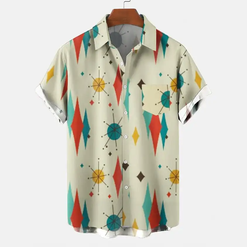 

Cotton Blends Short Sleeve Party Shirts & Tops shirt Style 10