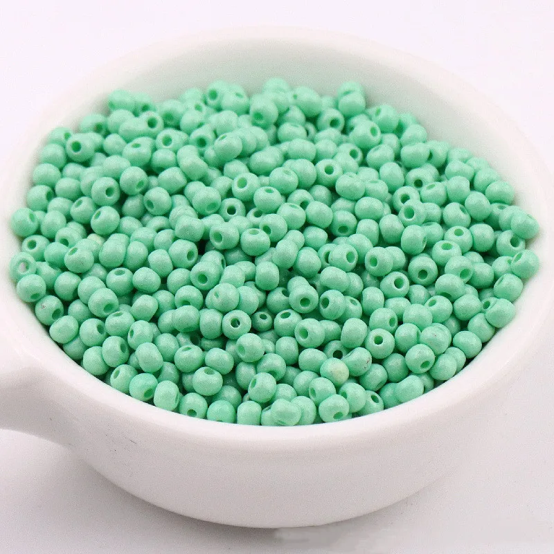 High-Quality Wear-Resistant Solid Color Glass Rice Beads