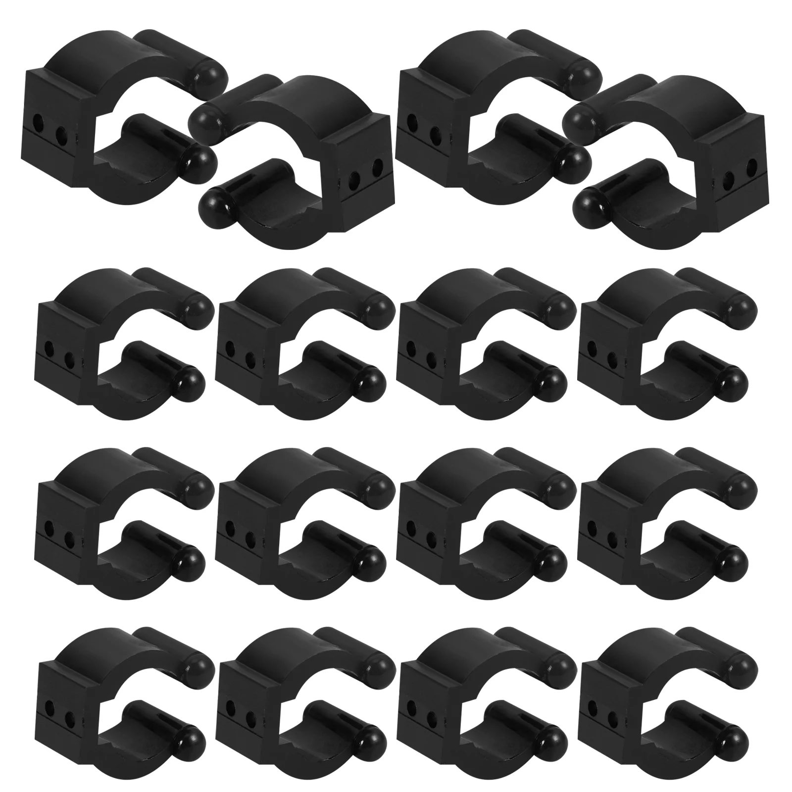 

20Pcs Wall Pole Clamp Wall Mount Pole Clip Cue Holder Wall Cue Pole Clamp Fishing Rod Holder