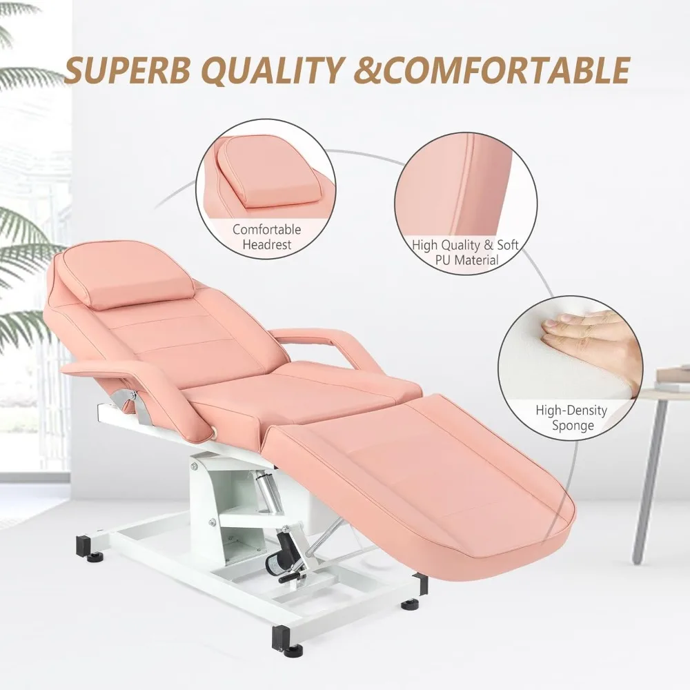 Electric Height Adjustable Salon Tattoo Chair Esthetician Bed, Multi-Purpose Facial Bed Chair for Barber Spa Beauty Salon