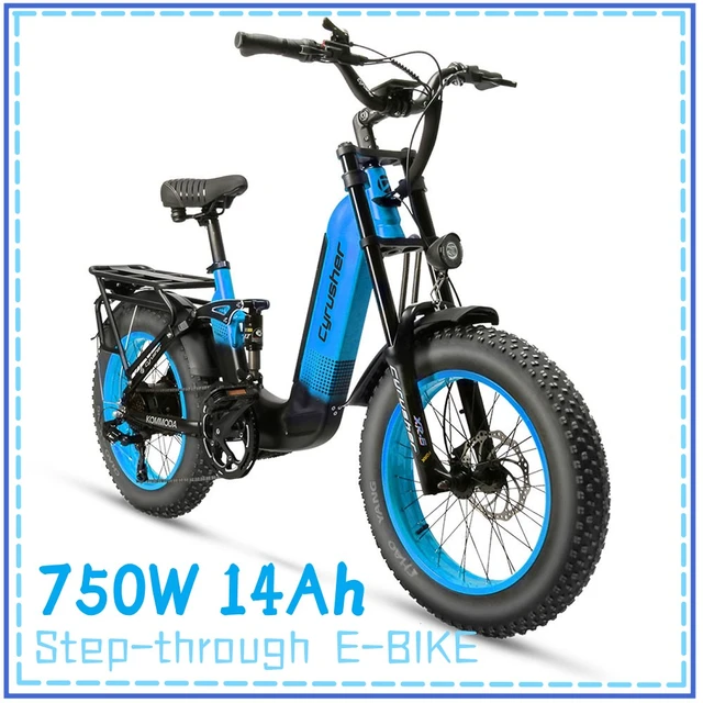 Cyrusher Kommoda Ebike. Step-through electric bike. 50 miles