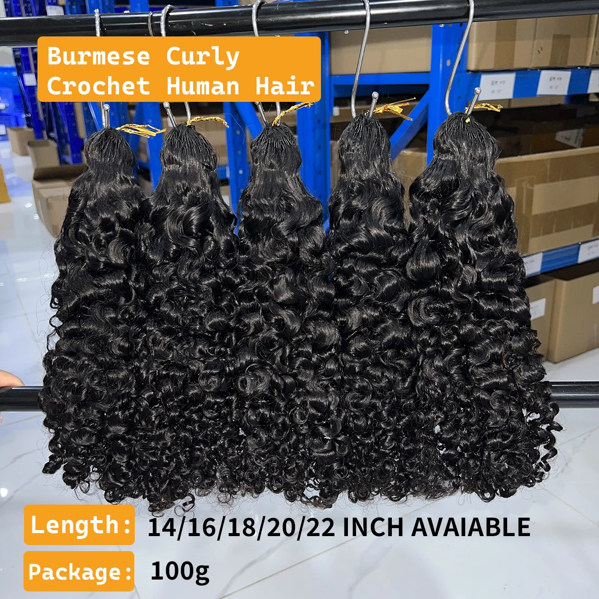 Extensioni per Capelli Invisibili Ricci Birmani 14-22 Pollici, 100% Capelli Umani, Senza Nodi, Pre-Separate, Leggere e Riutilizzabili - immagine 5