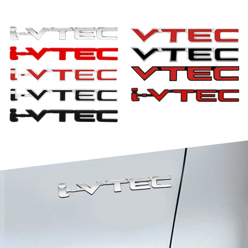 3D Metal Vtec I Vtec Letter Logo Car Fender Posteriore Tronco Corpo Emblema Badge Sticker Per Honda Civic Accord Odyssey Crv Hrv Jazz