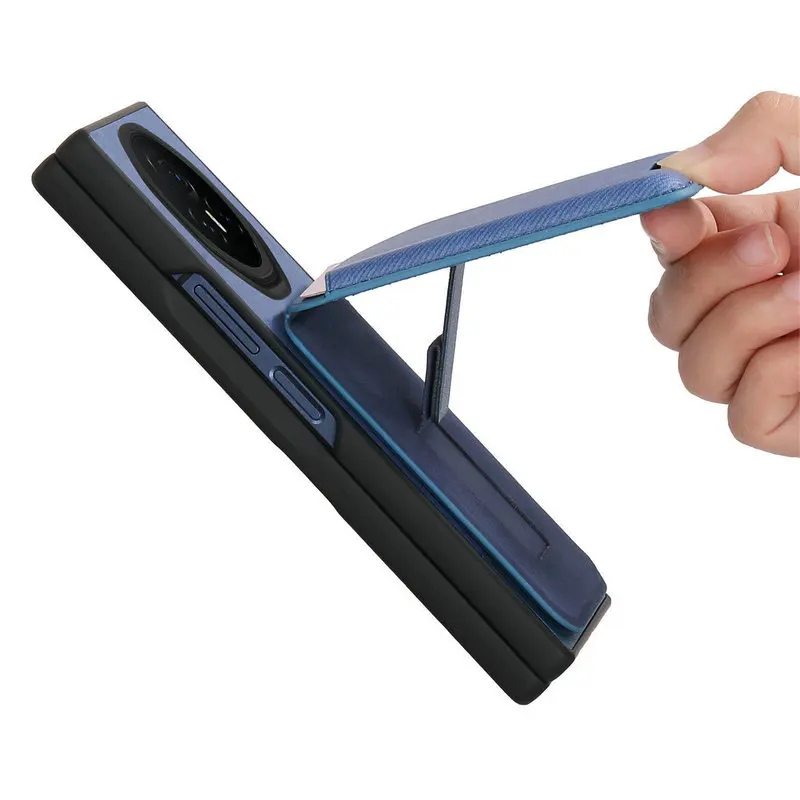 Luxury Detachable 2-in-1 Magnetic Card Holder Leather Folding Back Panel Case