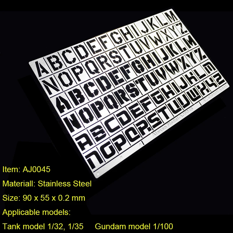 Military Tank / Vehicle Model DIY Letters / Numbers Hollow Spray PlateTool Stencils Template 1/32 1/35