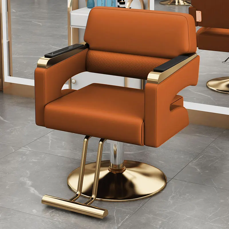 Waiting Lash Waiting Barber Chairs Handrail Luxury Modern Barber Chairs Speciality Chaise Coiffeuse Commercial Furniture RR50BC handrail aesthetic barber chairs speciality adjustable barber chairs equipment chaise coiffeuse commercial furniture rr50bc