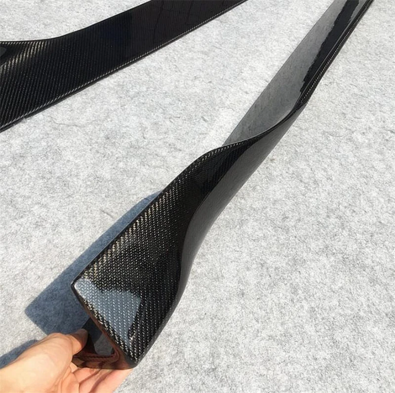 Voor Audi A4 S4 RS4 B9 B10 2017-2023 Echte koolstofvezel carrosserie zijskirt kit lip spoiler hoge kwaliteit splitters - - Racext 22