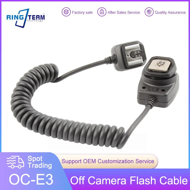 OCE3OffCameraFlashCableHotShoeCordSyncRemoteFocusCablefor
