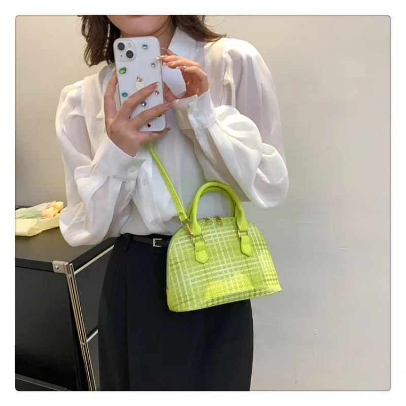 Western Style Gradient Contrasting Color Shell Female Crossbody Bag Handbag Trend Korean Minimalist Shoulder Bag for Women