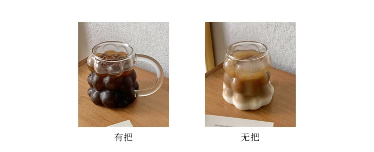 Creative Glass Mug Retro Coffee Milk Cup Transparent Breakfast Cups Wine Latte Cocktail Glasses