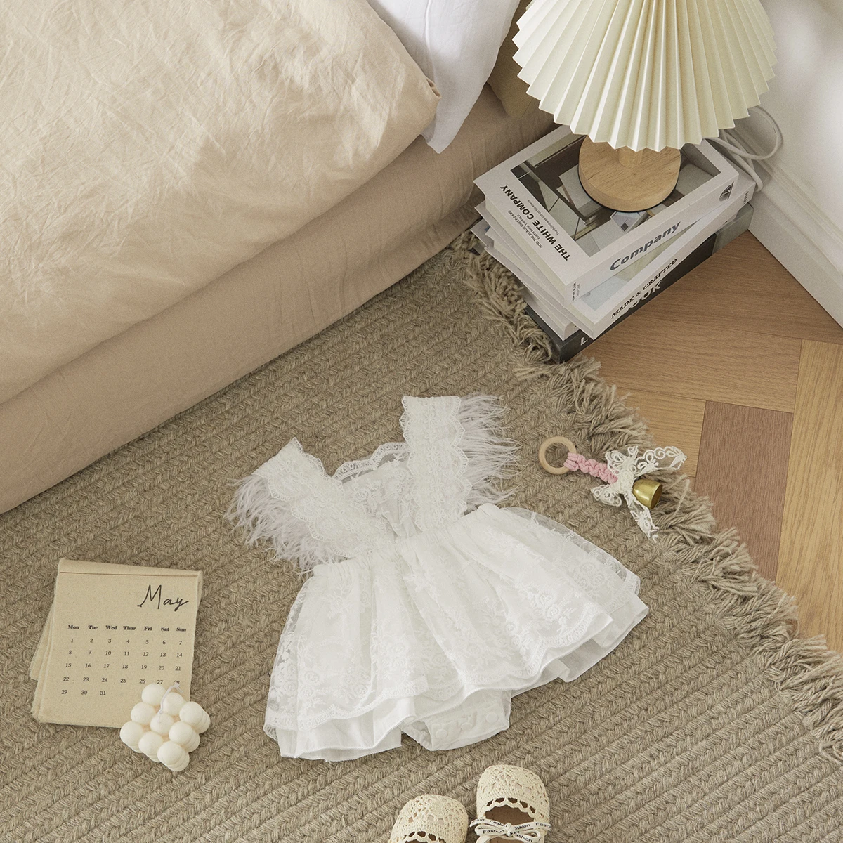 

Listenwind 2023 Summer 0-2Y Baby Girl Princess Cute Rompers Ruffles Sleeveless Feather Tassel Sleeveless Backless Jumpsuit