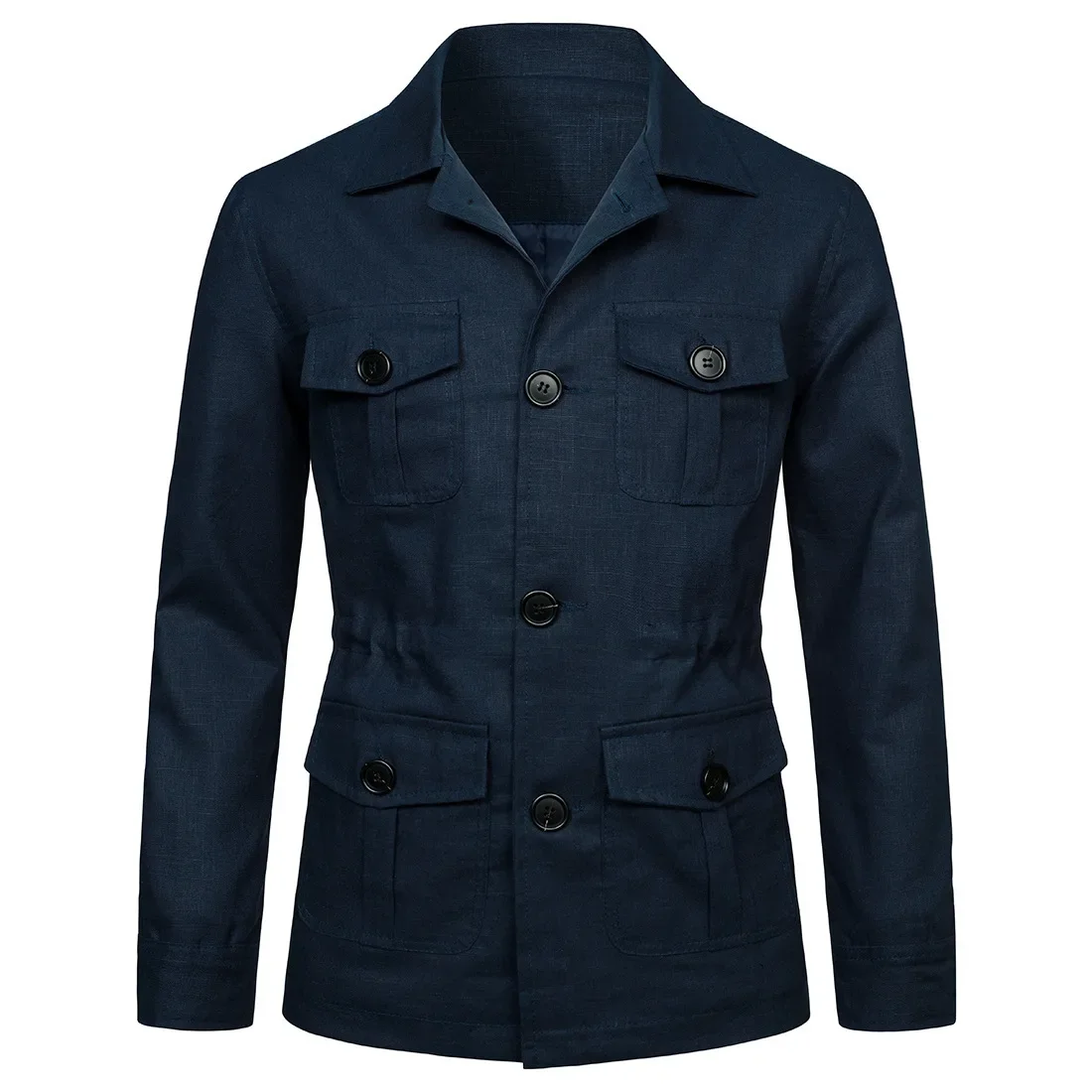 Veste à simple boutonnage pour hommes avec poches