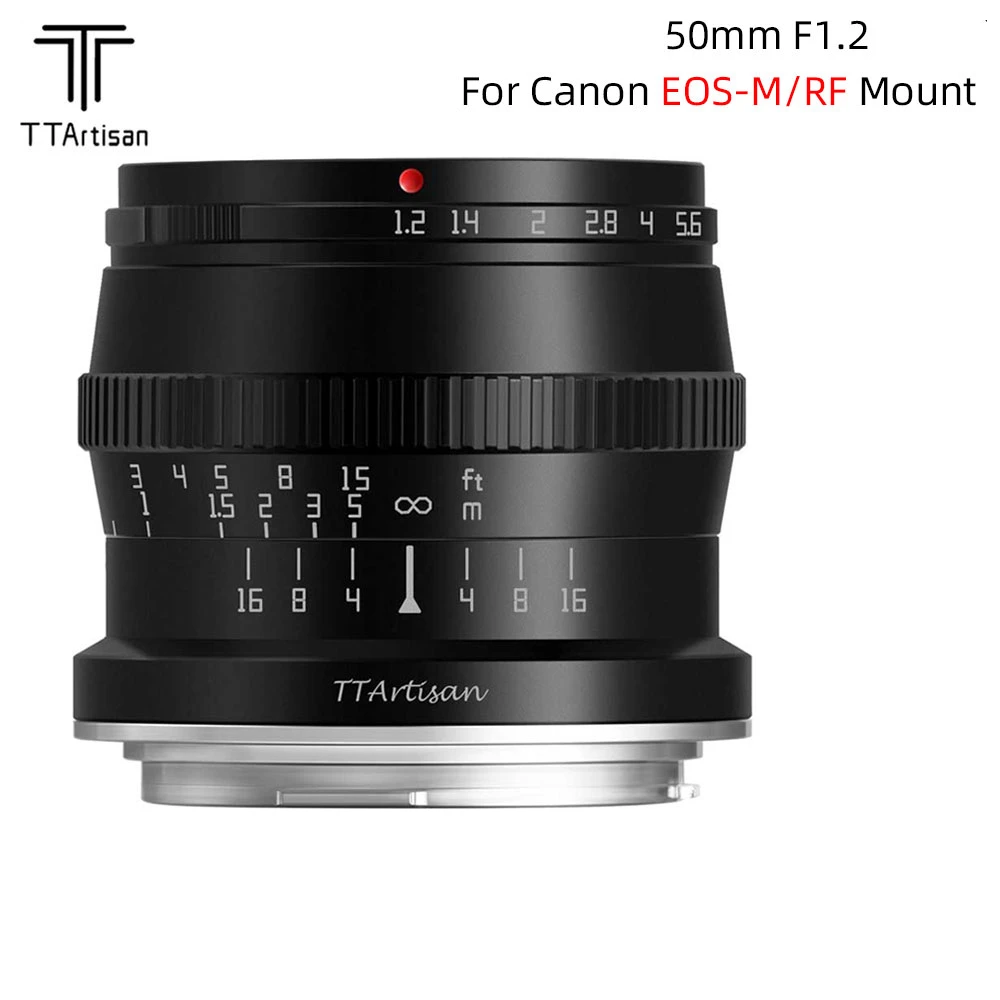 TTArtisan 50mm F1.2 Canon RF-Mount Lens APS-C Large Aperture 