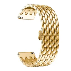 Stainless Steel Dragon Pattern Metal Wristband Bracelet - 22mm - Honor GS3 (Gold)