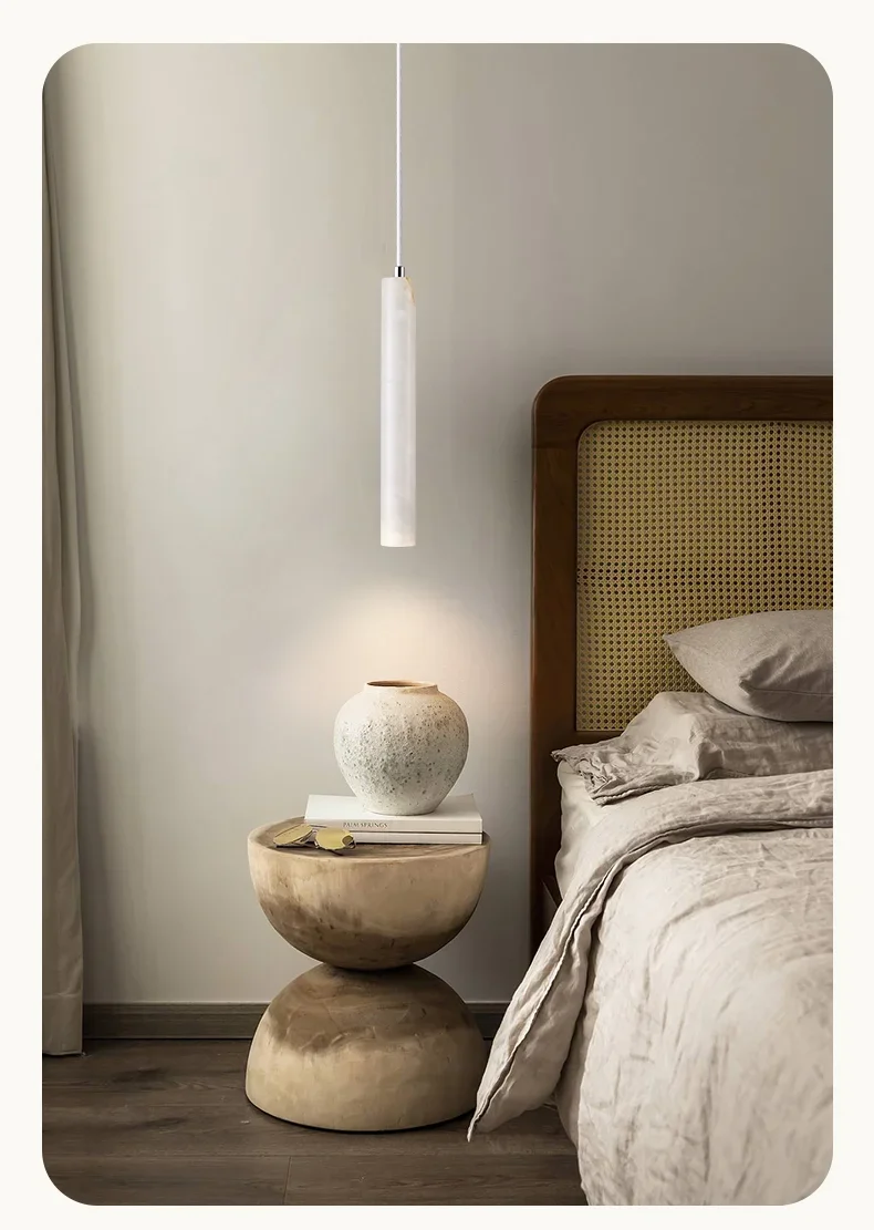 Wood Led Pendant Lamp Japanese Style Ceiling Light Bedside Chandelier