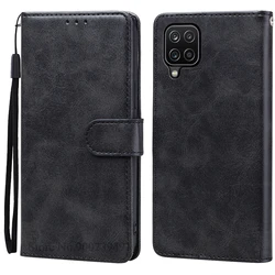 Luxury Wallet Flip Magnetic Leather Case - Premium Phone Cover Coque s - Galaxy A12 (Black)