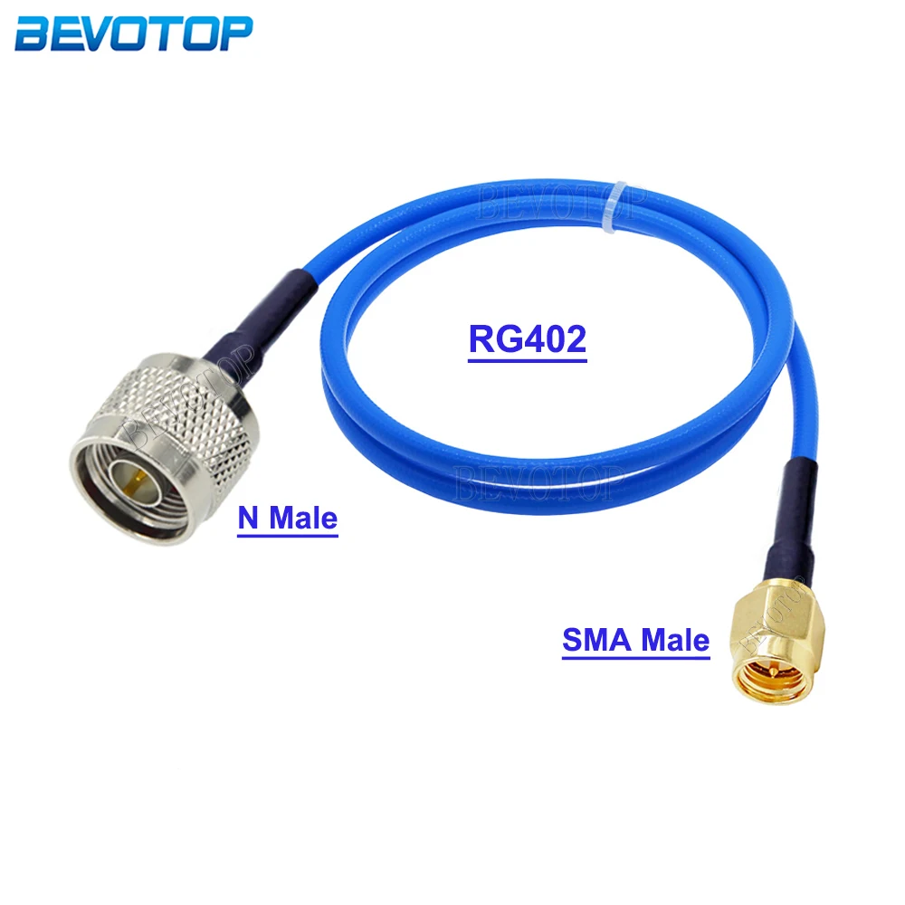 

Кабель-удлинитель RG402, коаксиальный удлинитель с разъемами типа N и SMA, 10-20 м, 50 Ом