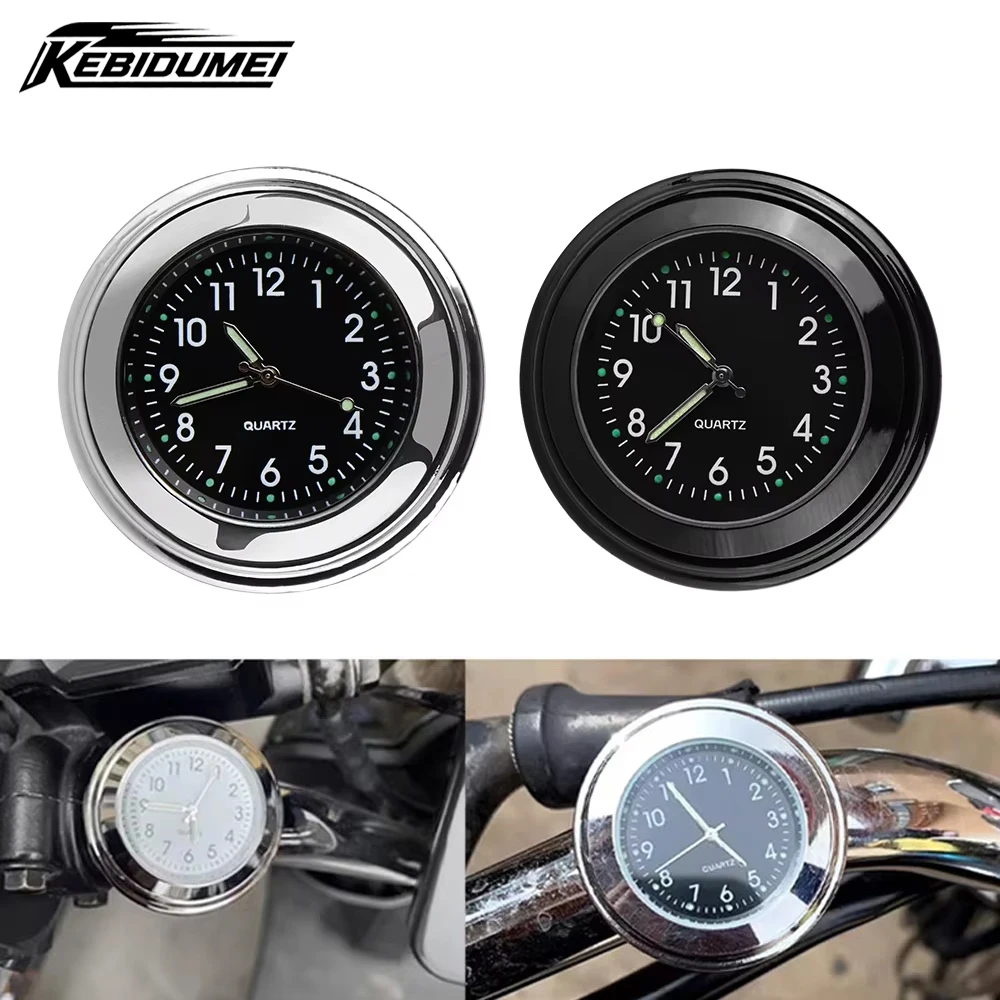 Waterproof Luminous Quartz Clock for Motorcycle Handlebars
