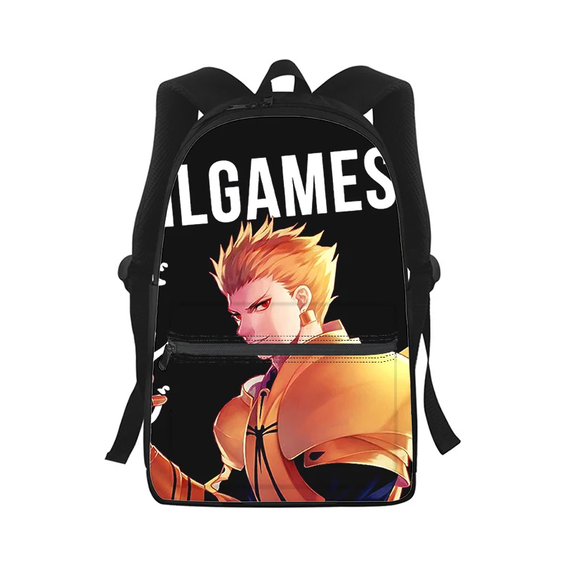 Anime Fate Gilgamesh Men Women Backpack 3D Print Fashion Student School Bag Laptop Backpack Kids Travel Shoulder Bag