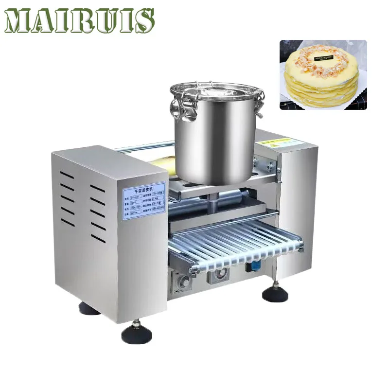 12 Pollici Uso Commerciale Mille Strati Pancake Mini Mille Crepe Cake Machine Mango Durian Spring Roll Skin Crepes Making Maker