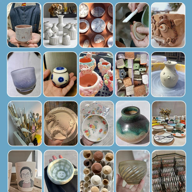 500g Pottery Glaze Powder DIY Hand-painted Ceramic Dyeying Pigment Monochrome Coloring Glaze Can Be Used As Food Utensil