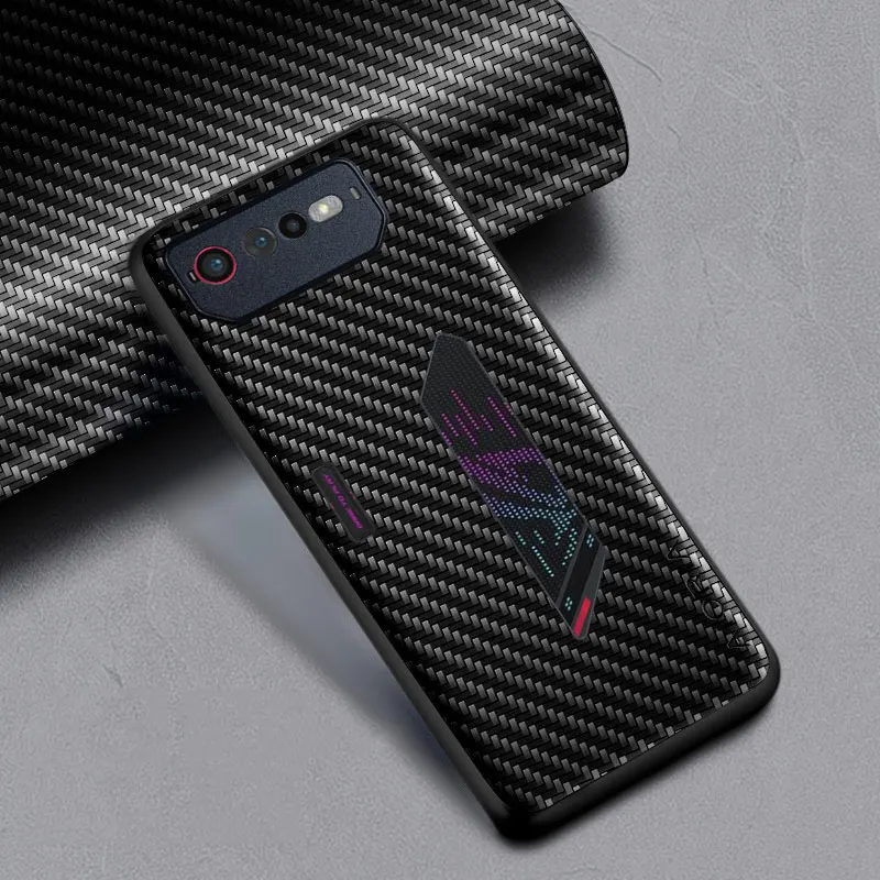 Carbon Fibre Shockproof Slim Non-Slip Full Body Protective Phone Case