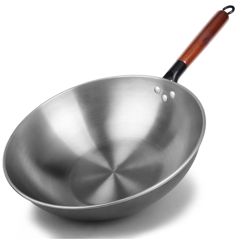 Chinese Wok Uncoated Nonstick Wok Steak And Egg Frying Pan Removable