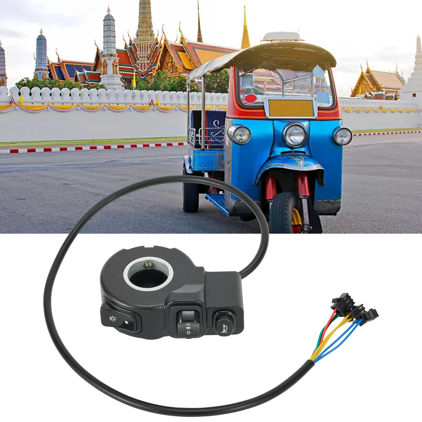 

Switch Handlebar Switch ATV Motorcycle Conversion Switch For Ebike Handlebar Switch Horn Light Steering Off On Road