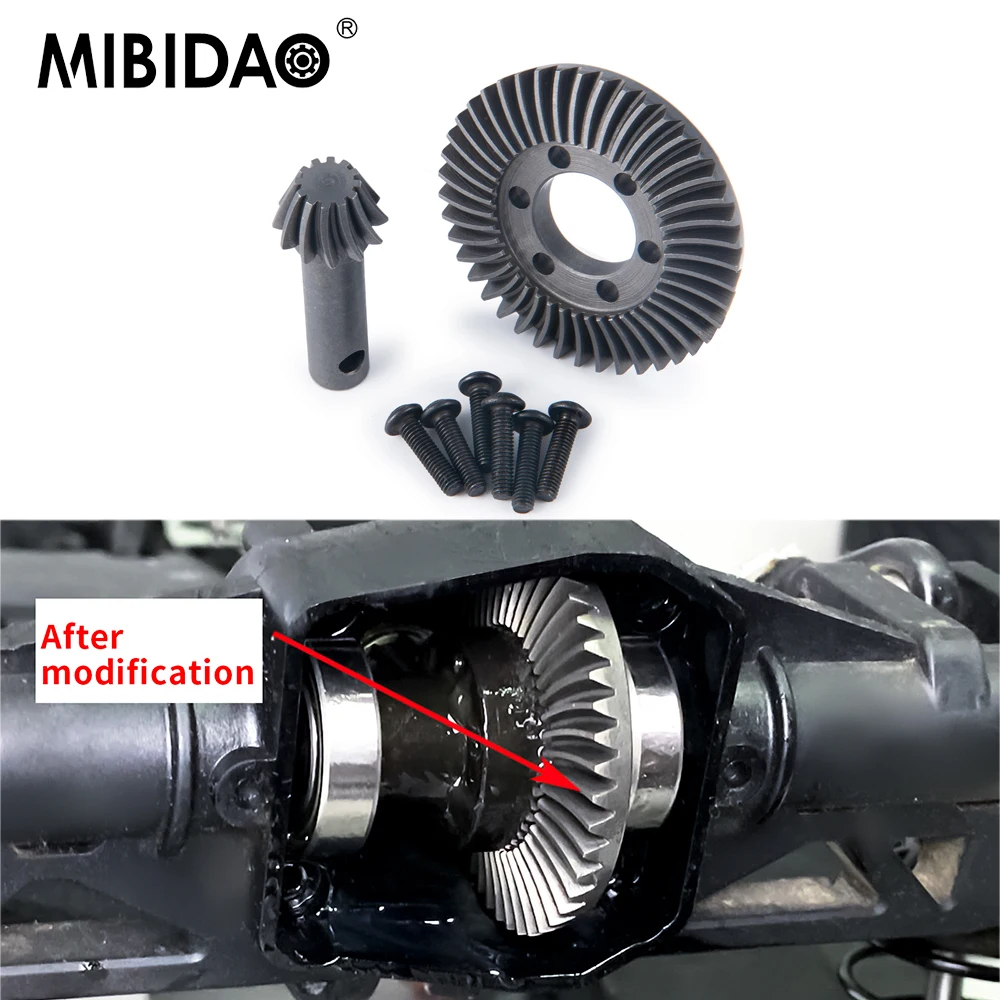 

Модельная Шестерня MIBIDAO 12T 43T для Axial SCX6 AXI05000 Wrangler AXI05001 Trail Honcho 1/6, обновленные детали для радиоуправляемой модели гусеничного автомобиля