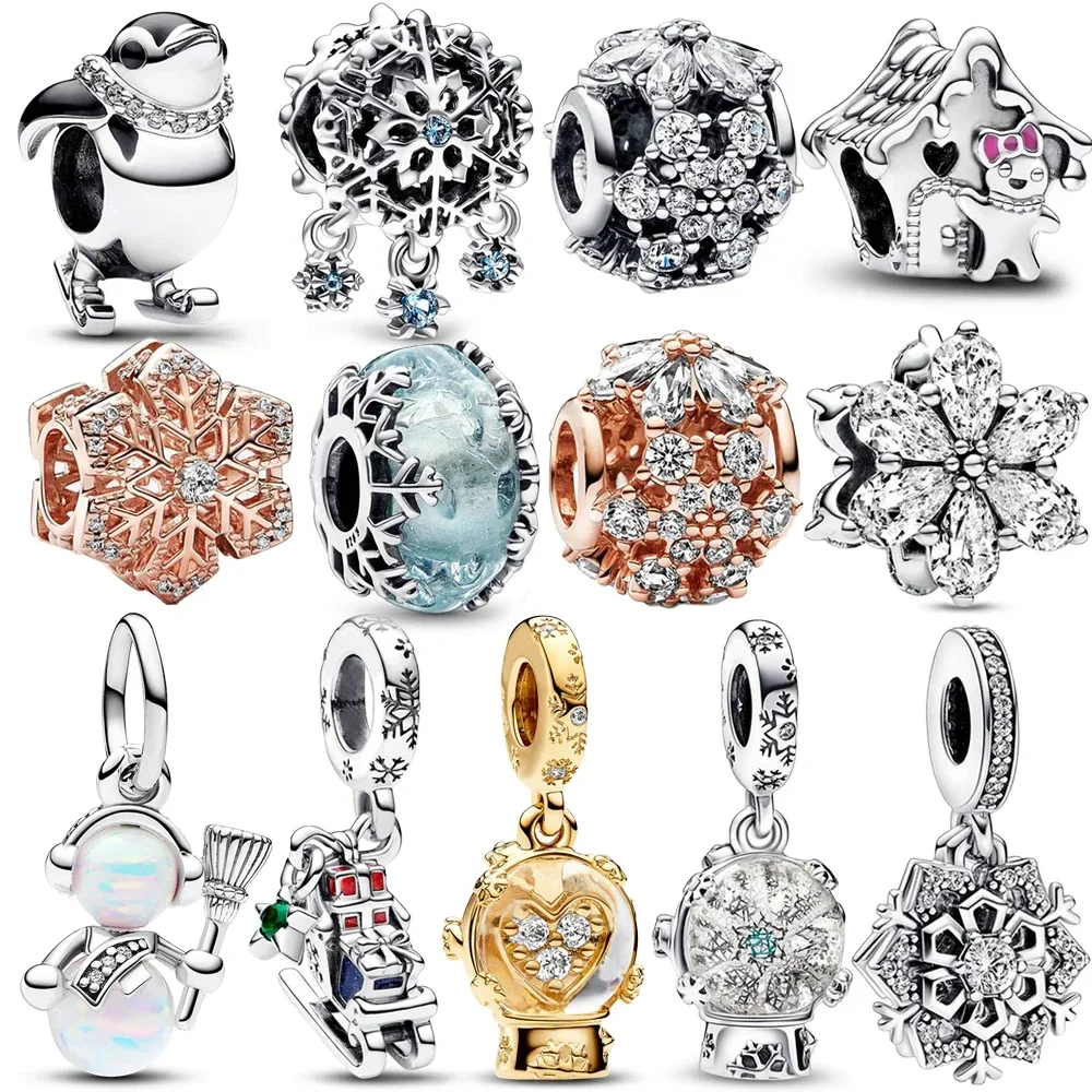 

2024 Hot selling Women's Classic 925 Sterling Silver Bracelet Original Charm Ring Earrings DIY Gift Luxury Jewelry Necklace