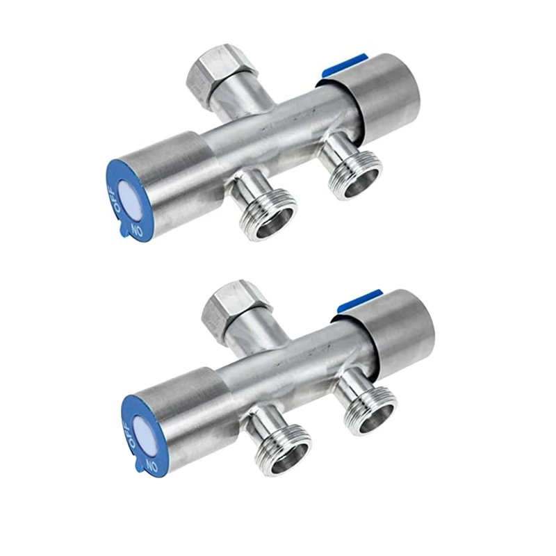 

2Pcs Faucet Diverter Outdoor Hose Outdoor Plug Adapter Water Hose Connector Hose Splitter Two Way Tap Splitter Machine