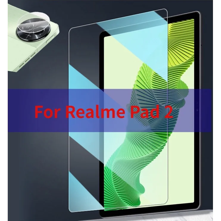 

2 IN 1 Tempered Glass For Realme Pad 2 Pad2 2023 11.5 Inch Front Screen Protector For RealMe Pad 2 Camera Protective Film