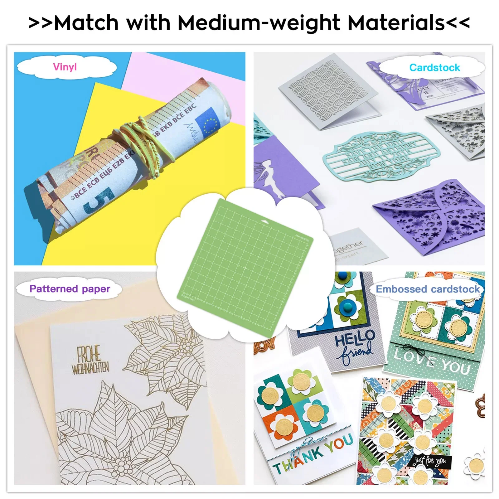 Cutting Mat Cutting Pad 3Pc 12inch PVC Cutting Mat for Cricut Maker Explorer DIY Paper Multifunctional Handicraft Art Engraving Board Sewing Pad