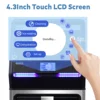 Ice Maker Machine, 150LBS/24H with 45 Pounds Storage Bin - 4.3 inch Touch Screen, 304 Stainless Steel Ice Making Mach 3