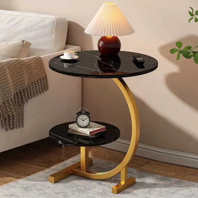 Creative Bedside Cabinet Simple Modern Small Bedside Table Bedroom Nightstand Storage Table Two Layer Coffee Tables