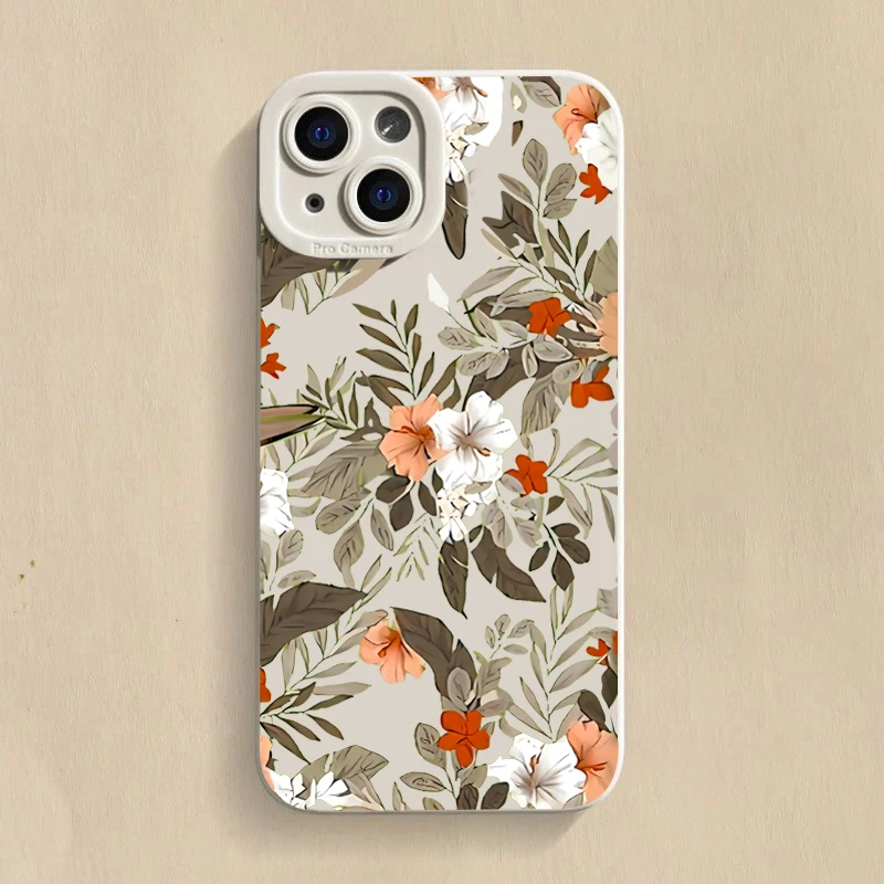 thumbnail image 1 of Funda de silicona con diseño floral de lujo para iPhone 16, 15, 14 Plus, 13 Pro Max, 12, 11, X, XS, XR, 7, 8, 16 Plus, SE, funda suave a prueba de golpes, 1 of 5