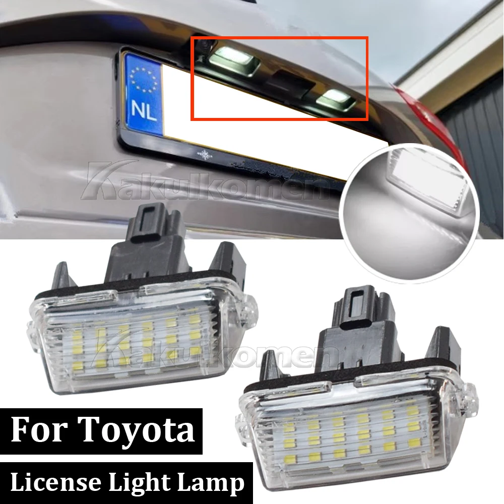 2x Rear LED Number License Light Plate Set Lamp White For Toyota Camry