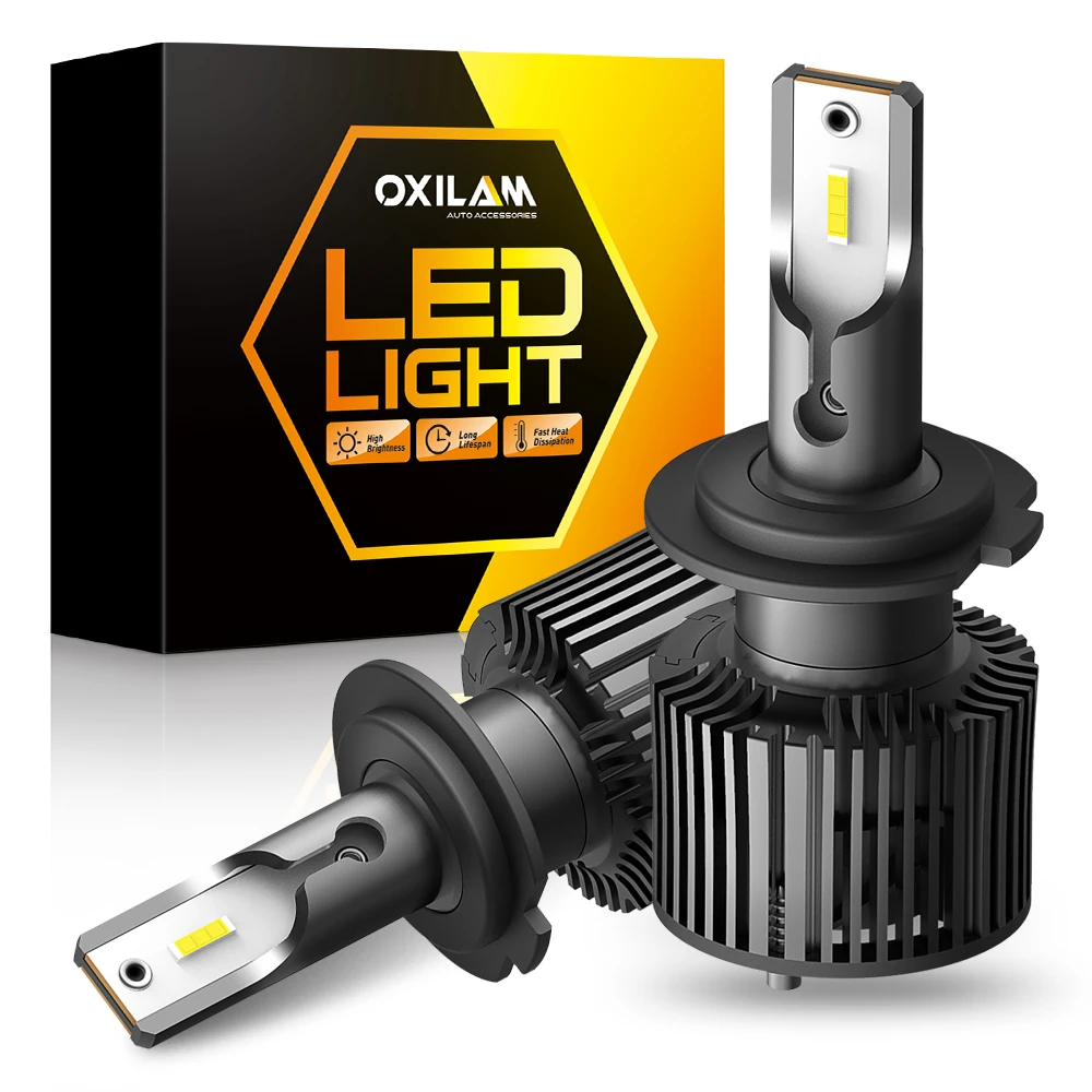 2x Turbo H7 LED Lights H4 9003 LED Lamp CANBUS Car Headlight Bulbs for Peugeot 206 308 Renult