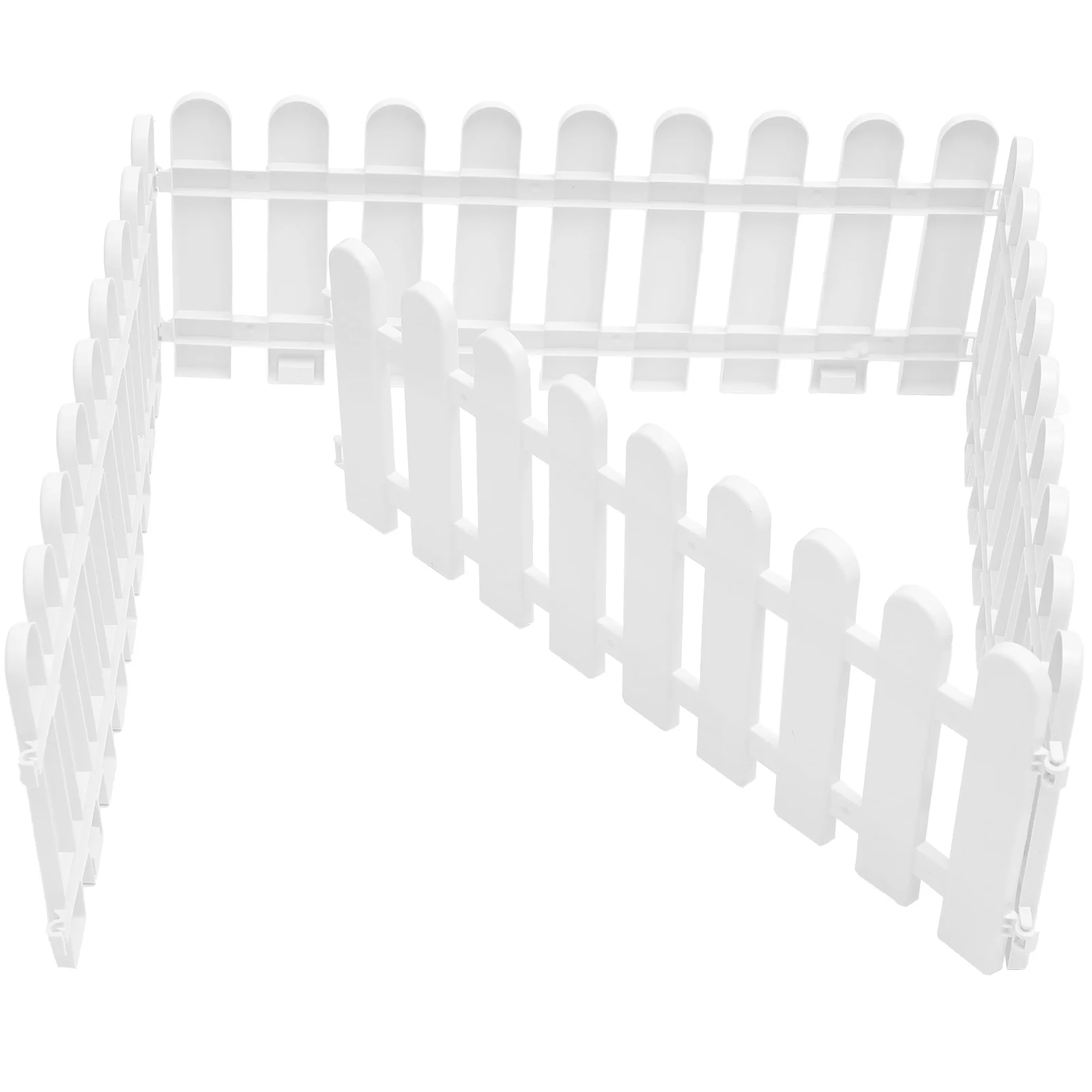 

4Pcs Plastic Garden Lawn Fence Landscape Fencing Ornamental Garden Border Panel