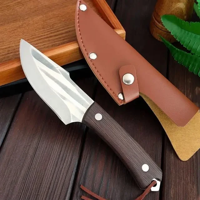 Couteau à désosser de cuisine en acier inoxydable forgé à la main, tranchage, pêche, boucher, viande, chef professionnel, opaque avec gaine 3