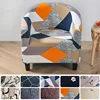 Arc-shaped Stretch Sofa Cover Round Single-seater Chair Cover Non-slip 1-seat Chair Covers for Hotel Internet Cafe Club Bar 1