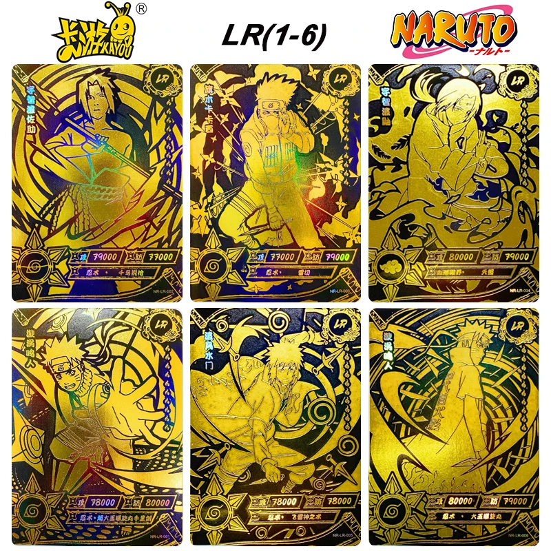 Kyou Naruto Lr1-6 Series Collection Card Namikaze Minato Hatake Kakashi Uzumaki Naruto Flash Card Game Card Toys Regalo Di Natale