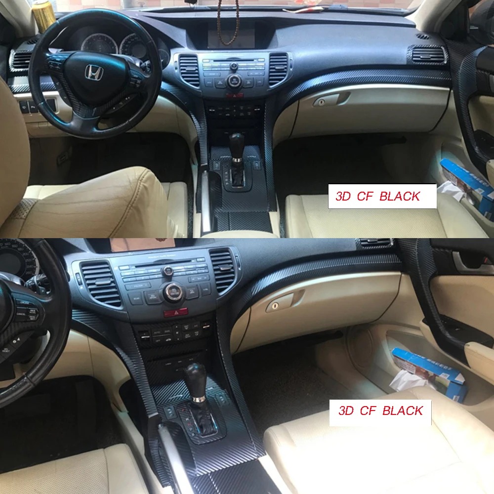 

Стайлинг автомобиля 3D 5D углеродное волокно Автомобильный интерьер центральная консоль изменение цвета молдинг наклейки для Honda Accord 8 2008-2013
