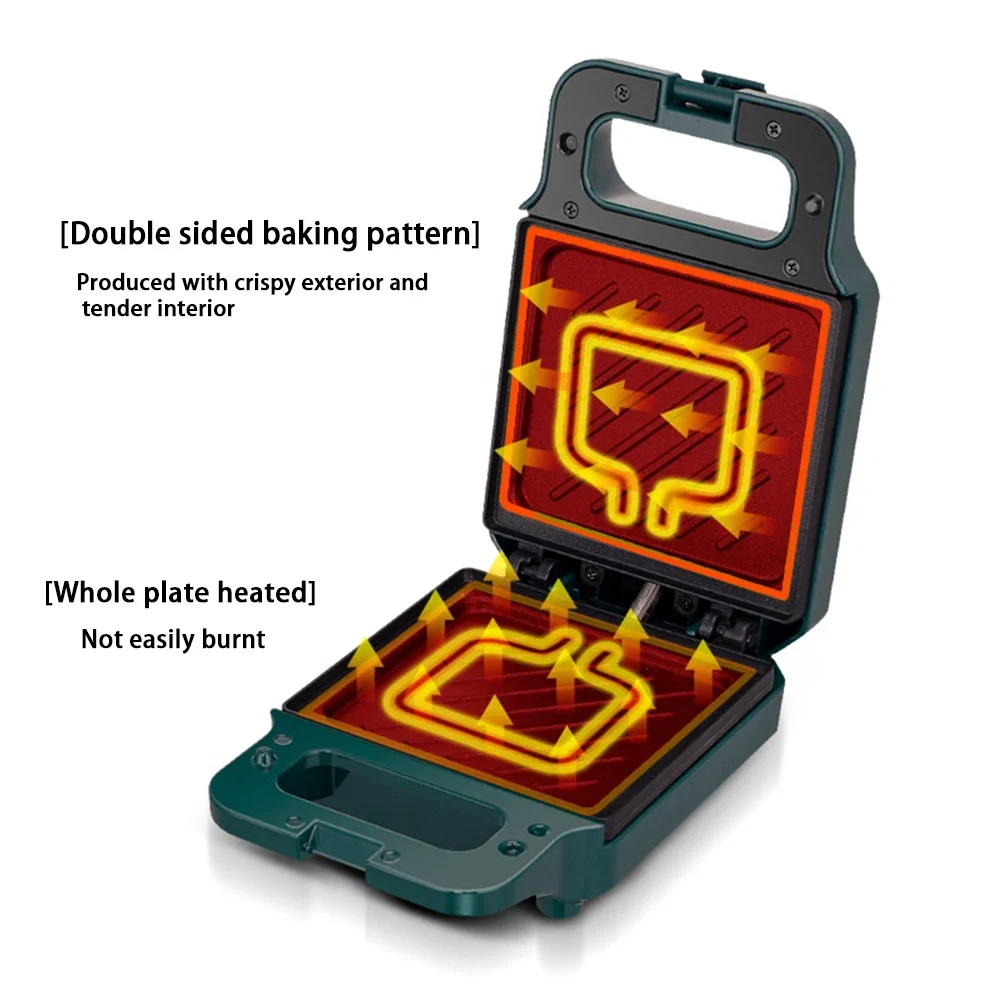 Multi-function Sandwich Maker Mini Light Breakfast Maker Egg Omelette Tray Fried Steak Whole Dish Heated Non-stick Plate