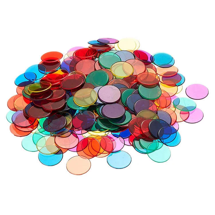 Counters for Maths Montessori Math Learning Education Toys Transparent Plastic Discs Bingo Chips Counting Markers 100 Pcs