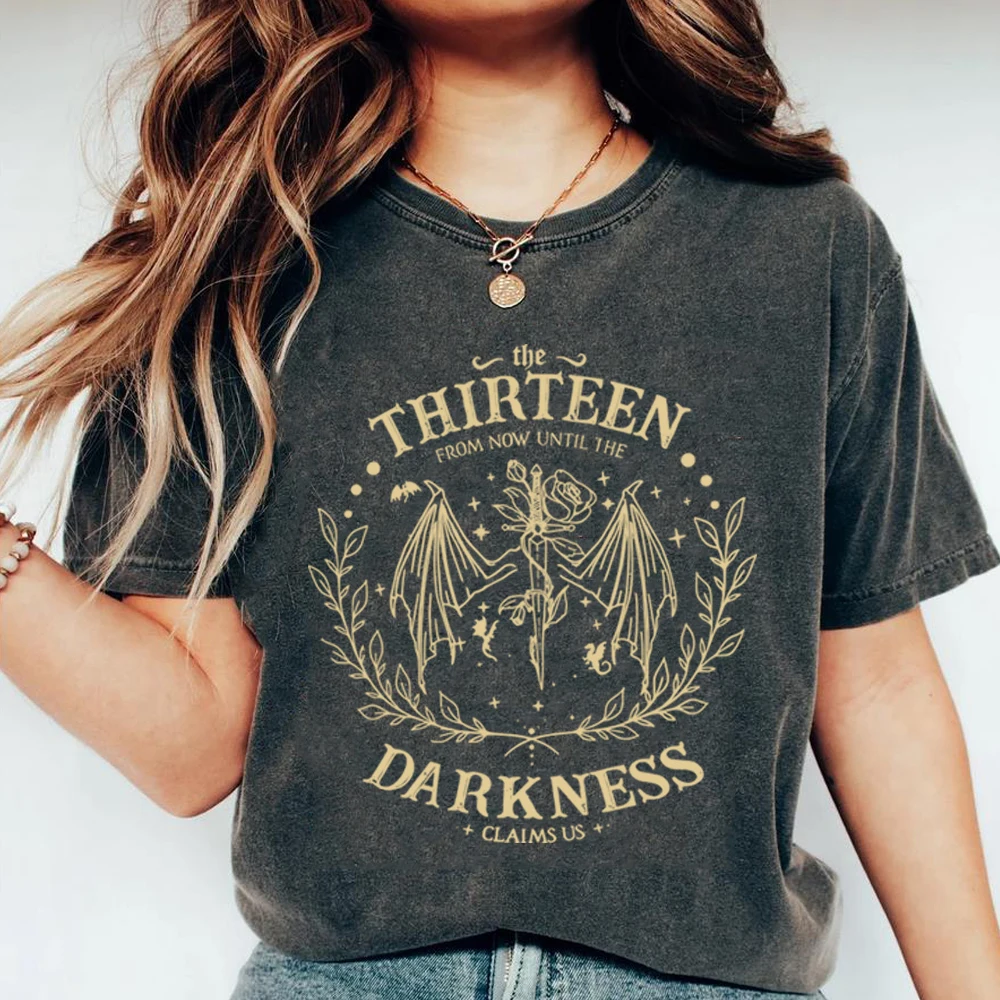 Retro The Thirteen Throne of Glass T-Shirt Fantastic Reader T-Shirt From Darkness Claim Us Shirts Unisex Kurzarm Tops